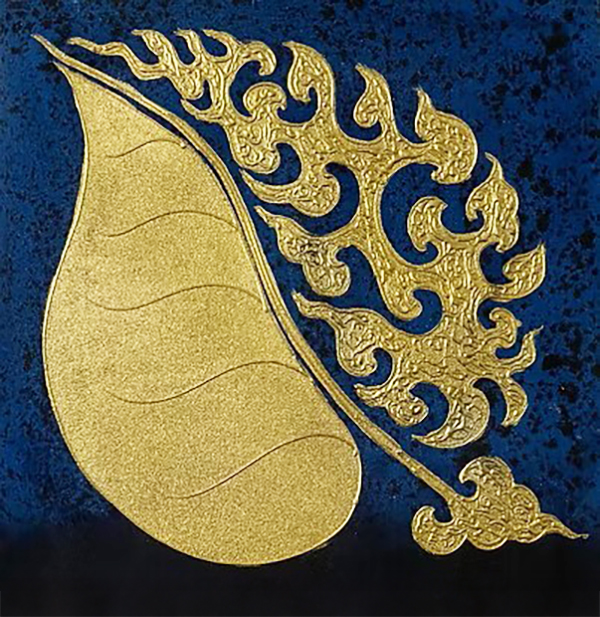 坂東タイマッサージ ファーサイ 入り口のタイ風インテリア