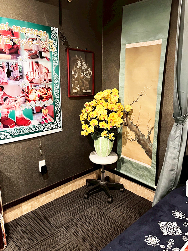 茨城県石岡市 タイ古式リラクゼーション イシオカ 店内タイ風インテリア
