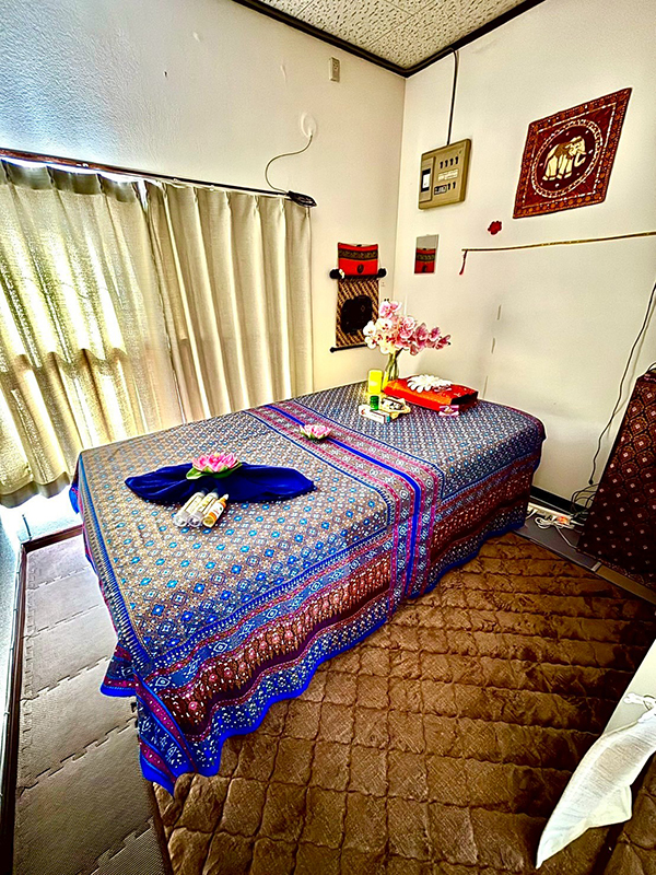 船橋タイマッサージ ランリラックス　店内マッサージベッド