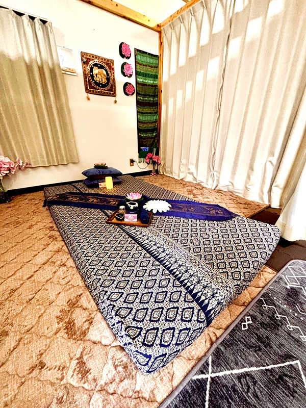 船橋タイマッサージ ランリラックス　マッサージマット左側から撮影